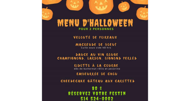 6 restaurants qui proposent un menu d'Halloween pour emporter