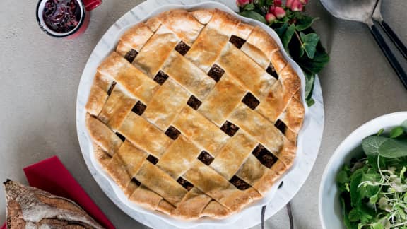 Tourtière végé aux champignons