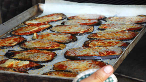 Aubergines au pecorino