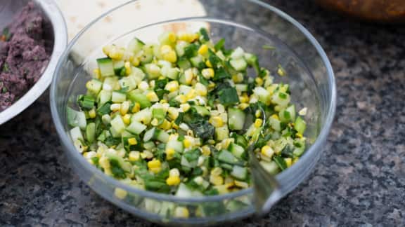 Salade de maïs grillé