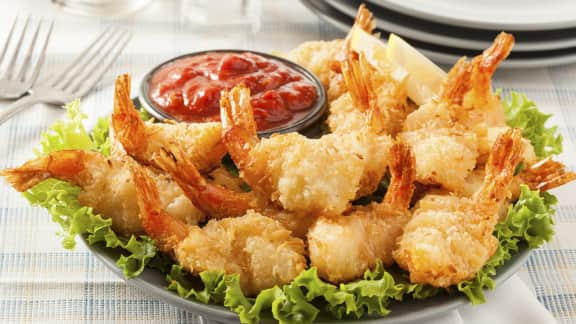 Crevettes frites panko