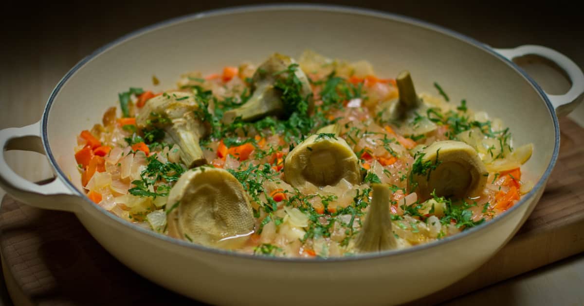 Artichaut en barigoule Zeste