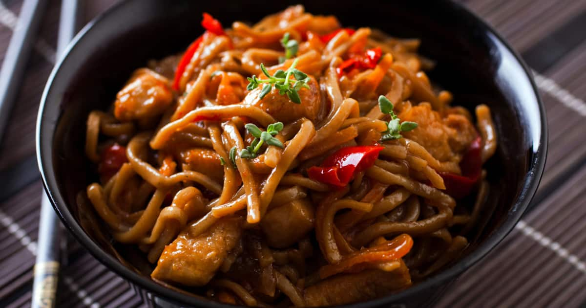 Salade de nouilles soba au poulet