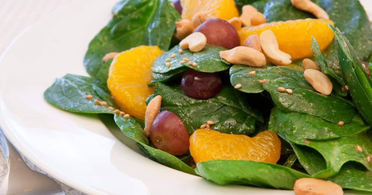 Salade d'épinard et de mandarines Zeste