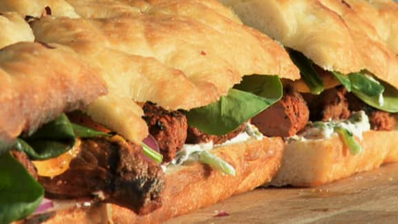 focaccia d'agneau tandoori