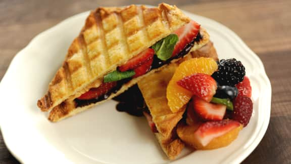 panini au chocolat et aux fruits