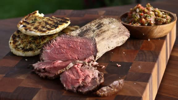 filet de boeuf en croûte de sel, grillé au torchon