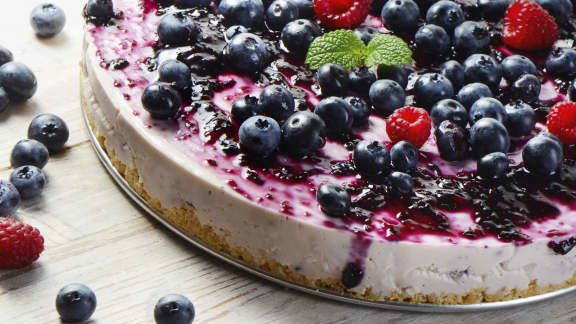 tarte glacée aux petits fruits d'été