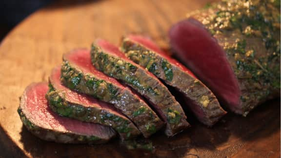 filet de boeuf avec salsa verde