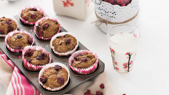 muffins à la courge spaghetti et aux canneberges