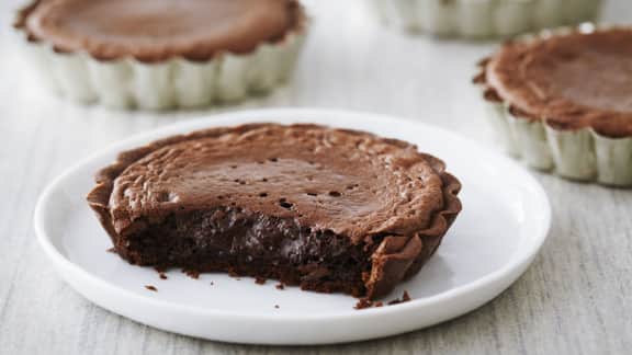 tartelettes tièdes à l'orange et au chocolat