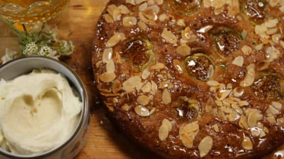 gâteau aux figues et mascarpone vanillé