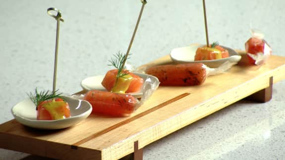 bonbons de saumon « Gravlax »