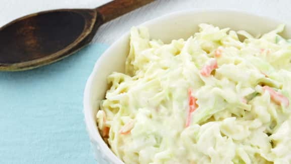 salade de choux et mayonnaise au cari