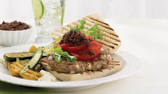 savoureux burger d'agneau