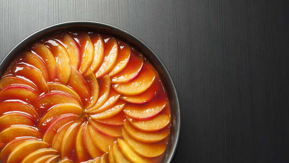 tarte aux nectarines, au rhum et à la vanille