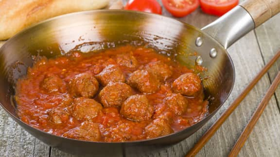 albondigas porc et boeuf à la sauce tomate