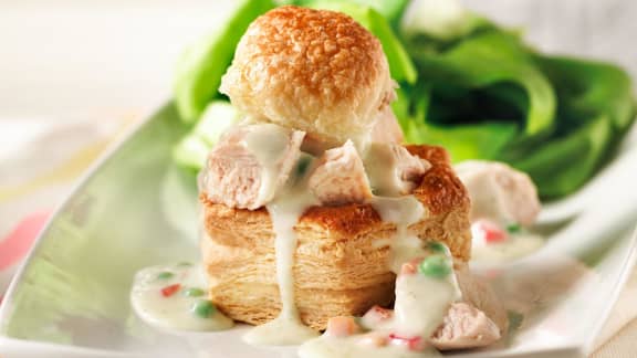 vol-au-vent et sa béchamel aux cinq fromages