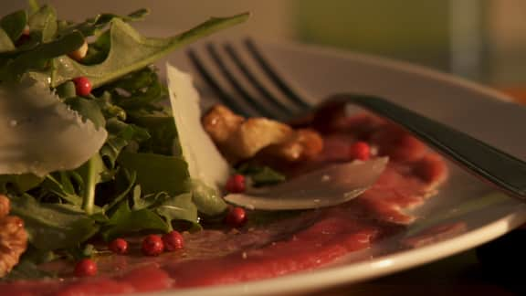 carpaccio de boeuf et crostini