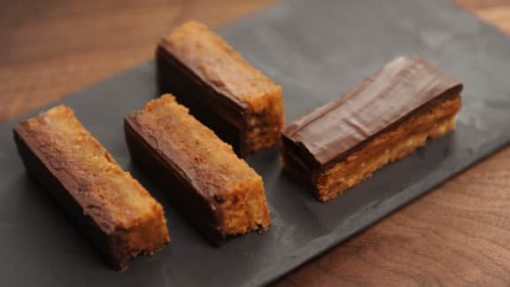 barres fondantes choco-caramel