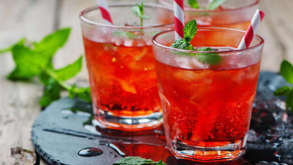 cocktail à l'orange sanguine
