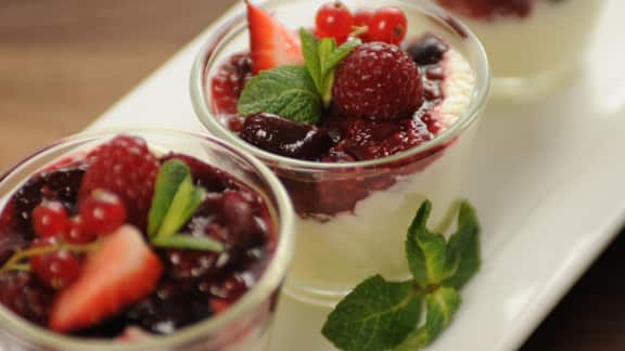 verrine aux fruits rouges et au chocolat