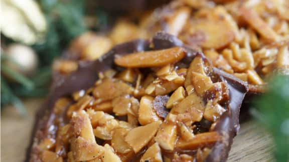 biscuits florentins aux amandes et aux canneberges