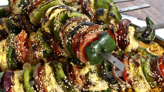 Recette - Brochettes pain-fromage pour barbecue en vidéo 