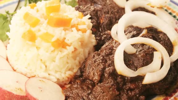 ragoût de poulet mole mexicain