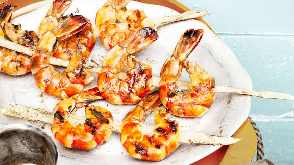 crevettes glacées au rhum à la canne à sucre