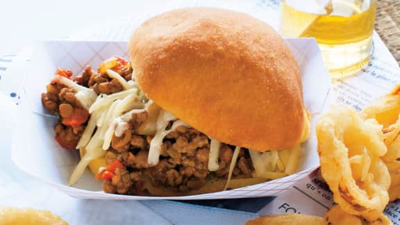 sloppy joe au pain brioché