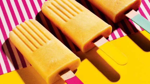 popsicles tofu soyeux, ananas et banane