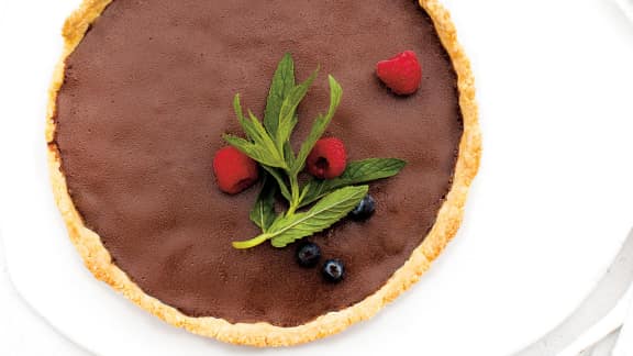 tarte au chocolat et poivre des dunes