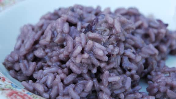 risotto au radicchio et au vin rouge