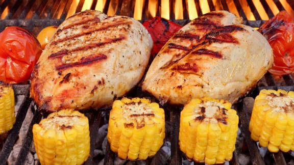 poulet grillé sous brique