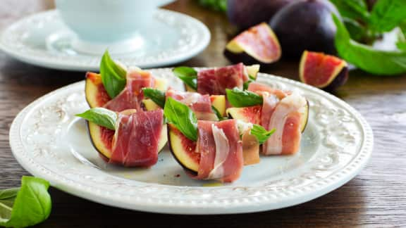 figues grillées à la pancetta