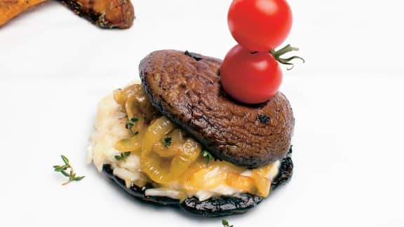 burger de champignons portobello garni