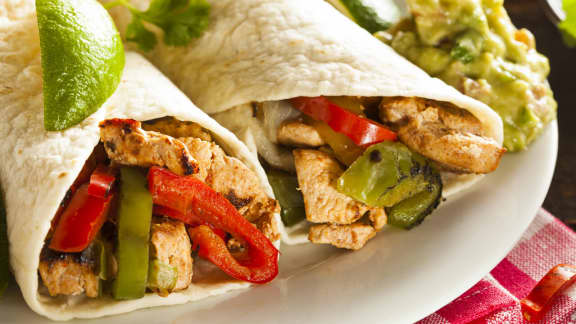 fajitas au poulet