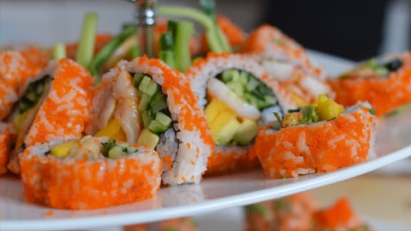 Maki californien aux crevettes piri-piri