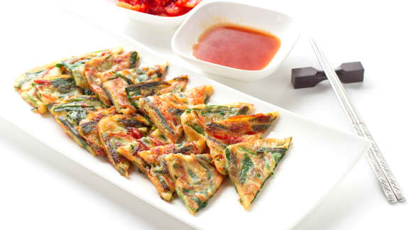 Pancakes coréennes aux légumes