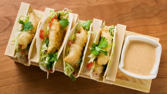 Tacos de doré en tempura