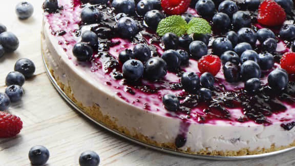 Tarte glacée aux petits fruits d'été