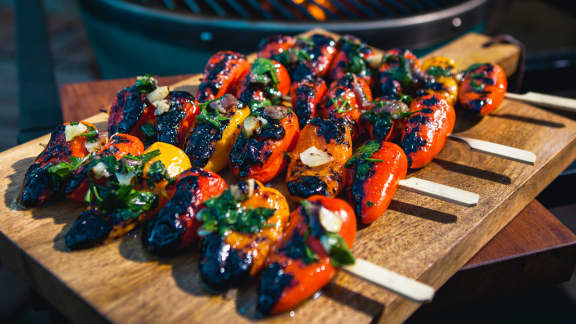 Mini-poivrons grillés aux anchois