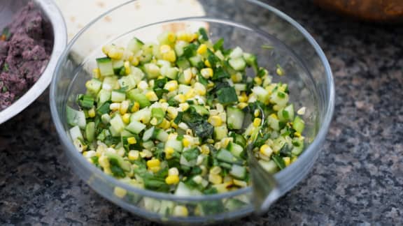 Salade de maïs grillés