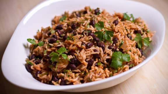 Riz aux haricots noirs à la mexicaine