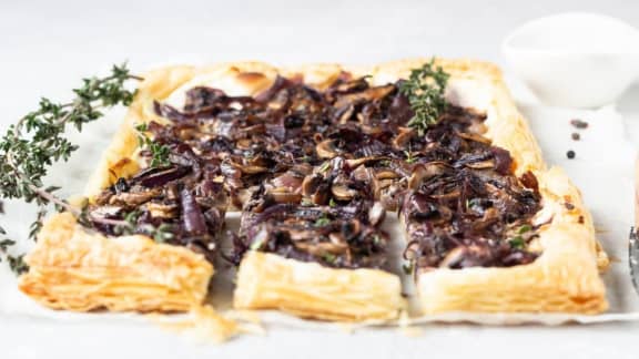 Tarte aux champignons et fromage