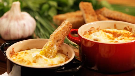 Oeuf cocotte au Boursin cuisine