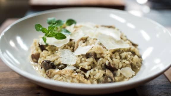 Vendredi : Risotto classique aux champignons