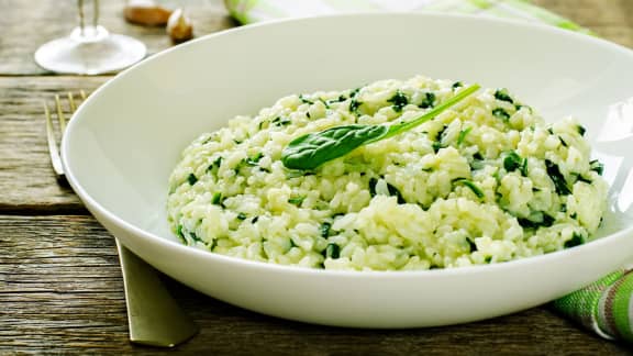 Dans un risotto