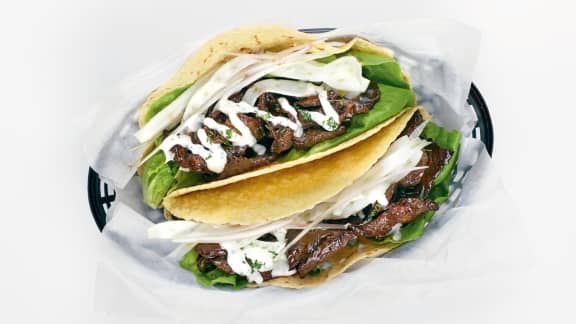 Tacos souples au boeuf et fenouil